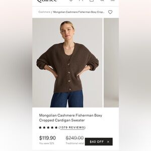 quince cashmere cardigan